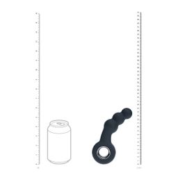 Levelz by shots Vibrerende Parelsilicone Prostaatmassager met Lussysteem - Zwart (8714273067357)