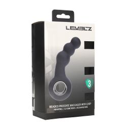 Levelz by shots Vibrerende Parelsilicone Prostaatmassager met Lussysteem - Zwart (8714273067357)