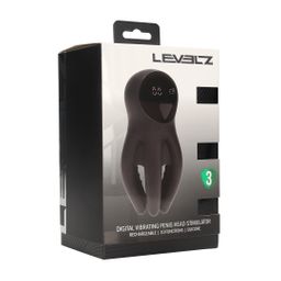 Levelz by shots Digitale Vibrerende Silicone Penis Hoofd Stimulator met Tentakels - Zwart (8714273067593)