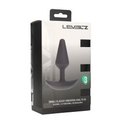 Levelz by shots Classic Vibrerende Siliconen Anale Plug - S - Zwart (8714273067395)