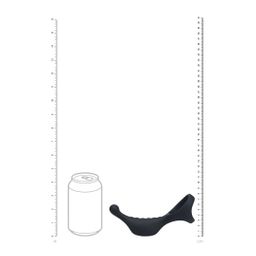 Levelz by shots Vibrerende Siliconen Prostaat Stimulator met Tri O Cockring - Zwart (8714273067692)