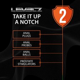 Levelz by shots Slim Siliconen Anale Plug Set van 4 - S/M/L/XL - Zwart (8714273066190)