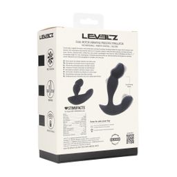Levelz by shots Dual Motor Afstandsbediening Dual Motor Vibrerende Vloeibare Siliconen Prostaat Stimulator - Zwart (8714273067975)