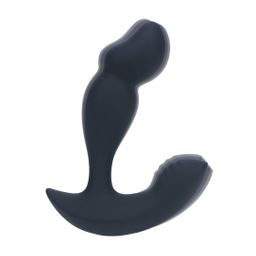 Levelz by shots Dual Motor Afstandsbediening Dual Motor Vibrerende Vloeibare Siliconen Prostaat Stimulator - Zwart (8714273067975)