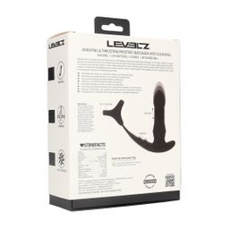 Levelz by shots Vibrerende en Duwende Siliconen Prostaatmassager met Tri O Cockring - Zwart (8714273067913)