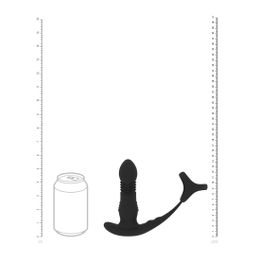 Levelz by shots Vibrerende en Duwende Siliconen Prostaatmassager met Tri O Cockring - Zwart (8714273067913)