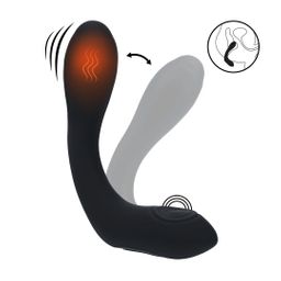 Levelz by shots Vibrerende Verwarmende Buigbare Tapping Silicone Prostaat Stimulator - Zwart (8714273067630)