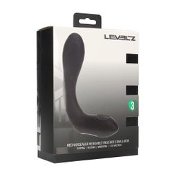 Levelz by shots Vibrerende Verwarmende Buigbare Tapping Silicone Prostaat Stimulator - Zwart (8714273067630)