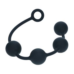 Levelz by shots Ronde Siliconen Anale Ballen - XL - 50mm - Zwart (8714273068392)