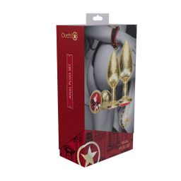 Ouch! by shots Milan Collection - Metalen Anale Plug Set - Goud (8714273061782)