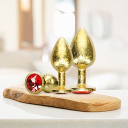 Ouch! by shots Milan Collection - Metalen Anale Plug Set - Goud (8714273061782)