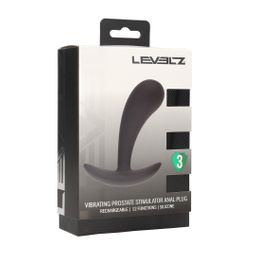 Levelz by shots Vibrerende Siliconen Prostaat Stimulator Anale Plug - S - Zwart (8714273067432)