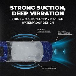 Pumped by shots UltraLift - Automatische Waterdichte Masturbator Pomp - Metallic Blauw (8714273059598)