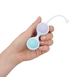 Loveline by shots Vibrating and 5 Weight Interchangeable Kegel Kit with Remote Control - Purple (8714273026491)