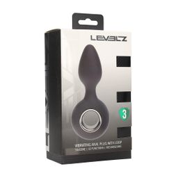 Levelz by shots Vibrerende Siliconen Anale Plug met Lus - Zwart (8714273067333)