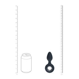 Levelz by shots Vibrerende Siliconen Anale Plug met Lus - Zwart (8714273067333)