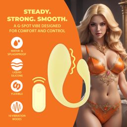 Loveline by shots Vibrerende G-Spot Vibe met Afstandsbediening - Geel (8714273026446)