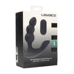 Levelz by shots Dual Motor Afstandsbediening Geweven Vibrerende Vloeibare Siliconen Prostaat Stimulator - Zwart (8714273067951)