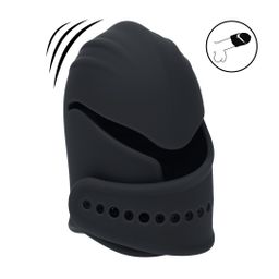 Levelz by shots Verstelbare Vibrerende Siliconen Penis Hoofd Stimulator - Zwart (8714273067579)