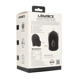 Levelz by shots Verstelbare Vibrerende Siliconen Penis Hoofd Stimulator - Zwart (8714273067579)
