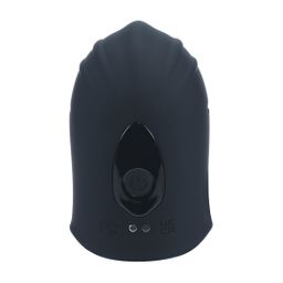 Levelz by shots Verstelbare Vibrerende Siliconen Penis Hoofd Stimulator - Zwart (8714273067579)