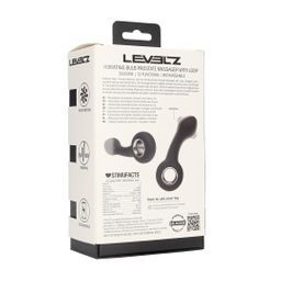 Levelz by shots Vibrerende Bulb Silicone Prostaat Massager met Lus - Zwart (8714273067371)