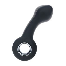 Levelz by shots Vibrerende Bulb Silicone Prostaat Massager met Lus - Zwart (8714273067371)