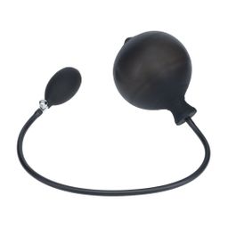 Levelz by shots Geribbelde Opblaasbare Siliconen Anale Plug - Zwart (8714273068309)