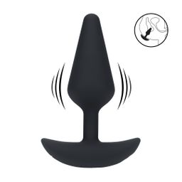 Levelz by shots Classic Vibrerende Silicone Anale Plug - M - Zwart (8714273067418)
