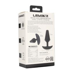 Levelz by shots Classic Vibrerende Silicone Anale Plug - M - Zwart (8714273067418)
