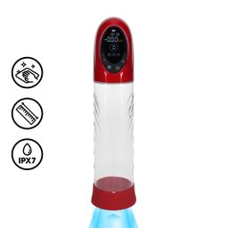 Pumped by shots CyberPulse - Automatische Waterdichte Penis Pomp - Metallic Rood (8714273059550)
