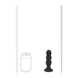Levelz by shots Tri Rattle Liquid Silicone Anale Plug - L - Zwart (8714273065407)
