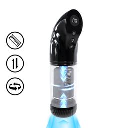 Pumped by shots StrokeMate - Suction Rotation and Thrusting Masturbator Pump - Black (8714273061355)