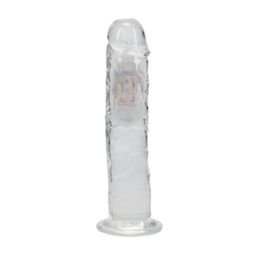Realrock by shots LED Vibrating Straight Cock - 8 / 20 cm - Transparent (8714273059642)