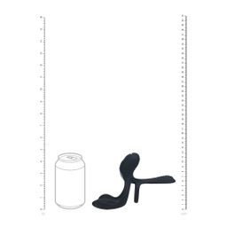 Levelz by shots Drievoudige Motor Vibrerende Siliconen Cockring - Zwart (8714273067715)