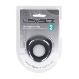 Levelz by shots Afgedichte Vloeibare Siliconen Vibrerende Cockring - Zwart (8714273066978)