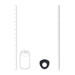 Levelz by shots Afgedichte Vloeibare Siliconen Vibrerende Cockring - Zwart (8714273066978)
