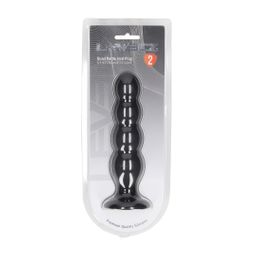 Levelz by shots Quad Rattle Vloeibare Siliconen Anale Plug - XL - Zwart (8714273065704)