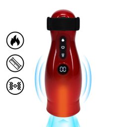 Pumped by shots Virtuo - Suction and Vibration Masturbator Pump with Phone Attachment - Metallic Red (8714273061409)