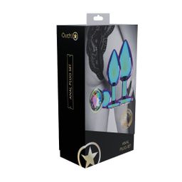 Ouch! by shots Venice Collectie - Metaal Anale Plug Set - Iriserend (8714273061775)