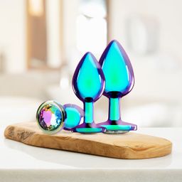Ouch! by shots Venice Collectie - Metaal Anale Plug Set - Iriserend (8714273061775)