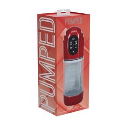 Pumped by shots TechnoThrust - Automatische Waterdichte Masturbator Pomp - Metallic Rood (8714273059574)