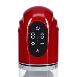 Pumped by shots TechnoThrust - Automatische Waterdichte Masturbator Pomp - Metallic Rood (8714273059574)