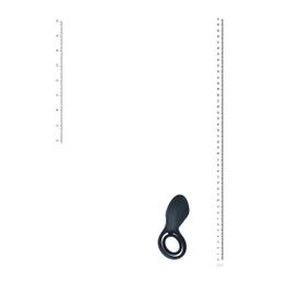 Levelz by shots Vibrerende Cock- en Ballring met Vleugelstimulator - Zwart (8714273067258)