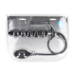 Levelz by shots Kralen Opblaasbare Siliconen Anale Plug - Zwart (8714273068354)