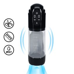 Pumped by shots TechnoThrust - Automatische Waterdichte Masturbator Pomp - Zwart (8714273059567)