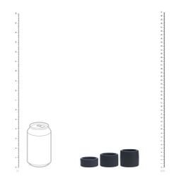 Levelz by shots Vloeibare Siliconen Balriem Set van 3 - S/M/L - Zwart (8714273062222)