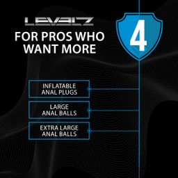 Levelz by shots Ronde Siliconen Anale Ballen - L - 40mm - Zwart (8714273068378)