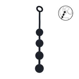 Levelz by shots Ronde Siliconen Anale Ballen - L - 40mm - Zwart (8714273068378)