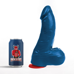 Fuck  fist Thor L - Realistische Gebogen Dildo met Ballen - 7.1 / 18 cm - Blauw (3662811914678)
